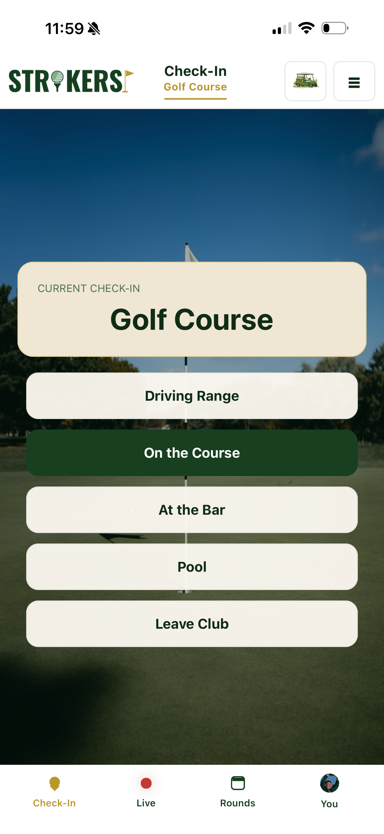1903 Unofficial mobile check-in screen